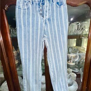 PacSun High Rise Straight Stripped Jeans Size 25